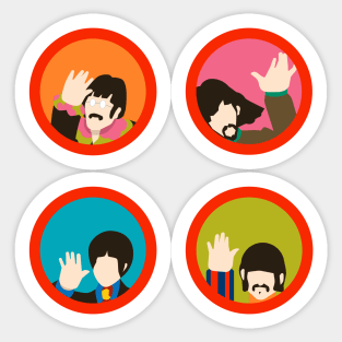 yellow submarine minimal Sticker